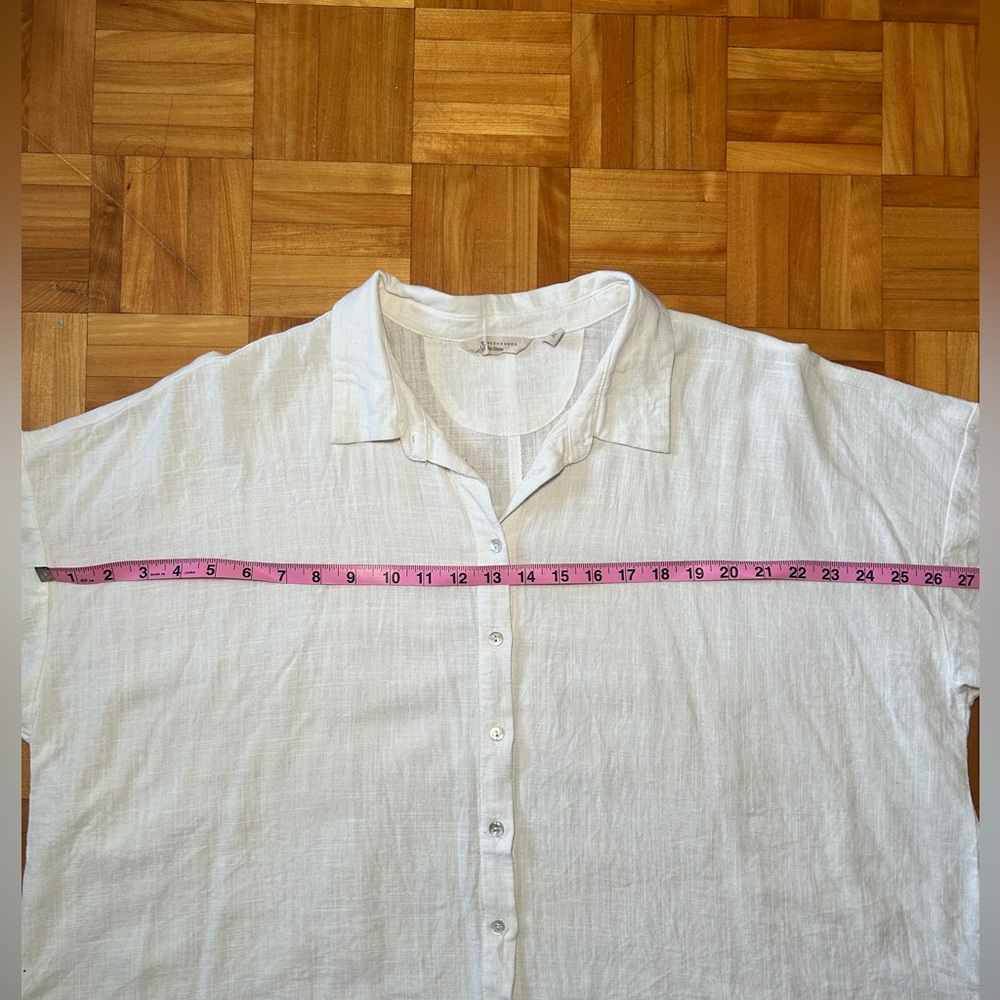 Linen Cream Button-Up Top - Picture 12 of 14
